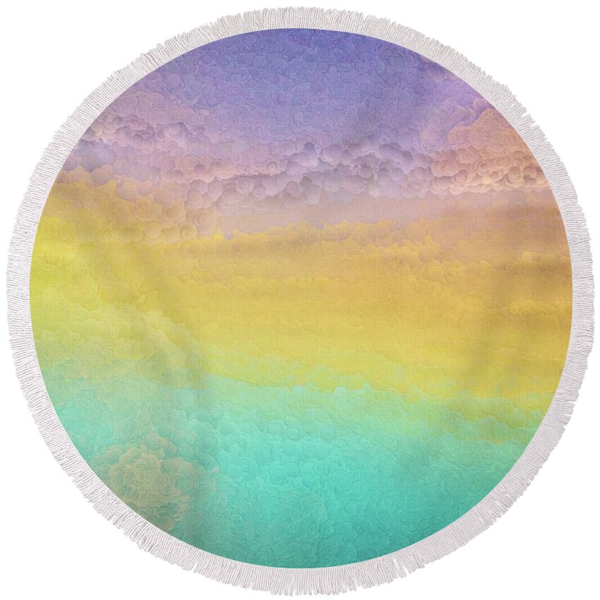 Abstract Round Beach Towel featuring the photograph Untitled Abstract by Steve DaPonte