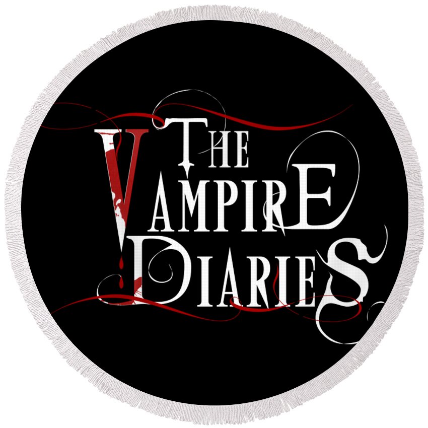 Vampire Diaries Round Beach Towel By Francis Lamoste Pixels