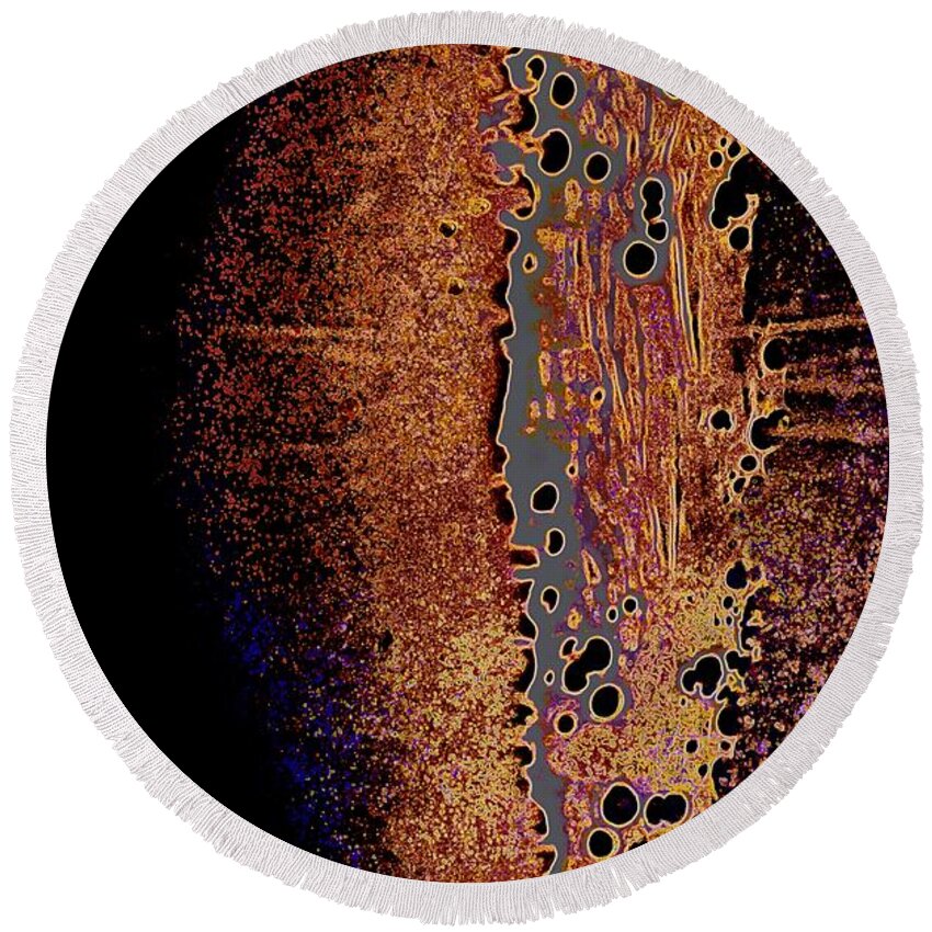 Abstract Round Beach Towel featuring the photograph Vertical Abstract by Diane montana Jansson