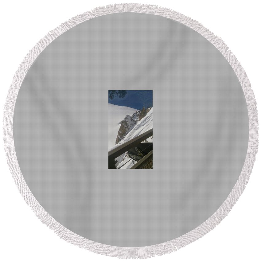 View Round Beach Towel featuring the photograph View From The Top by Moshe Harboun