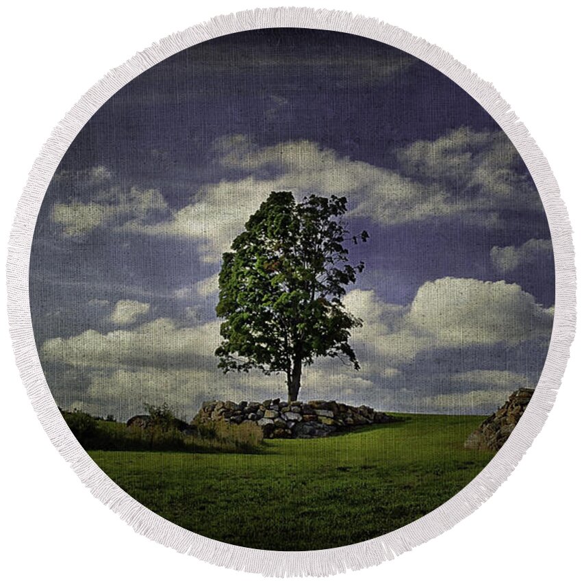 Cloud Round Beach Towel featuring the photograph Wake Me Up When September Ends by Evelina Kremsdorf