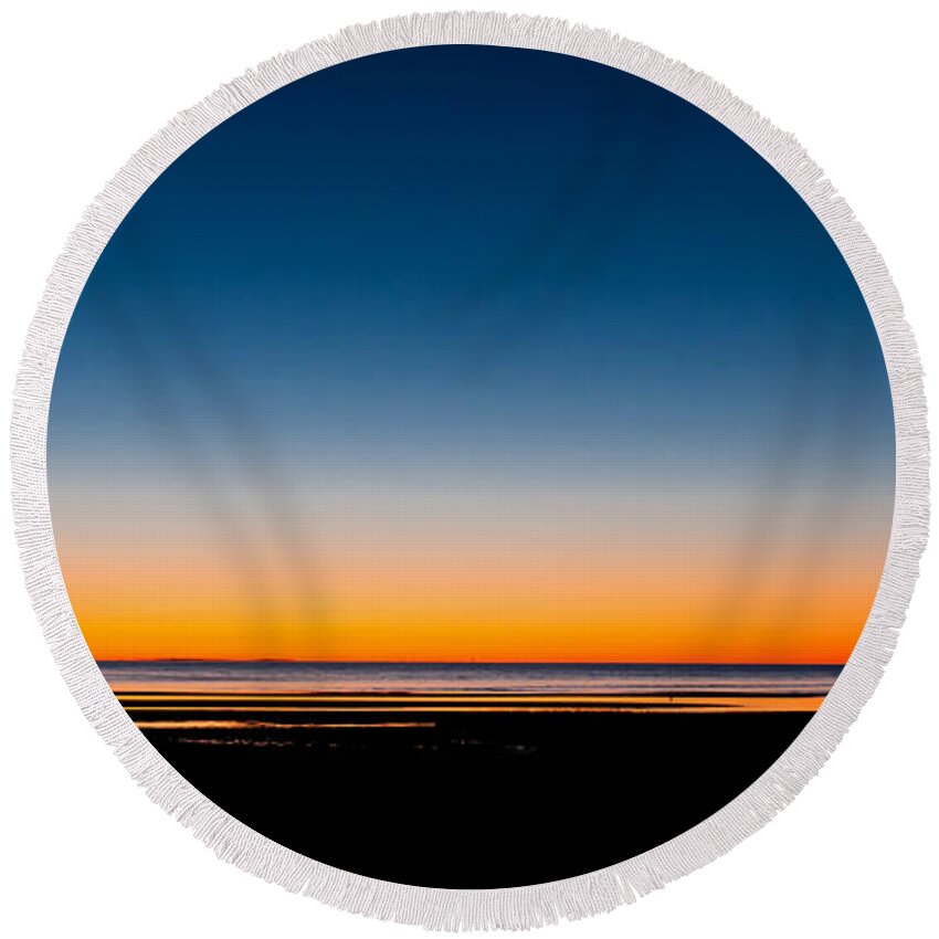 Cape Cod Round Beach Towel featuring the photograph Warm to Cool by Greg Fortier
