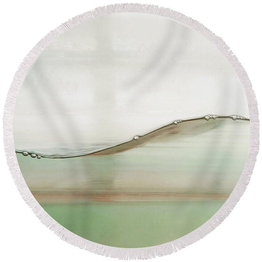 Water Round Beach Towel featuring the photograph Wave by Scott Norris