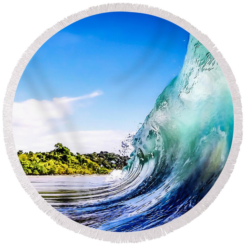 Wave Round Beach Towel featuring the photograph Wave Wall by Nicklas Gustafsson