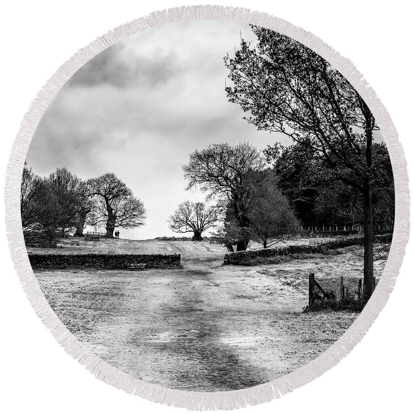 Park Round Beach Towel featuring the photograph Well Trodden Path by Nick Bywater