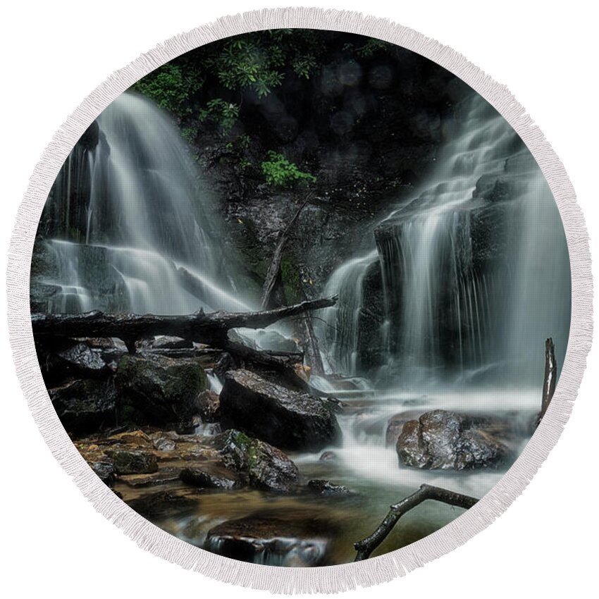 Waterfalls Round Beach Towel featuring the photograph Wet by Russell Pugh