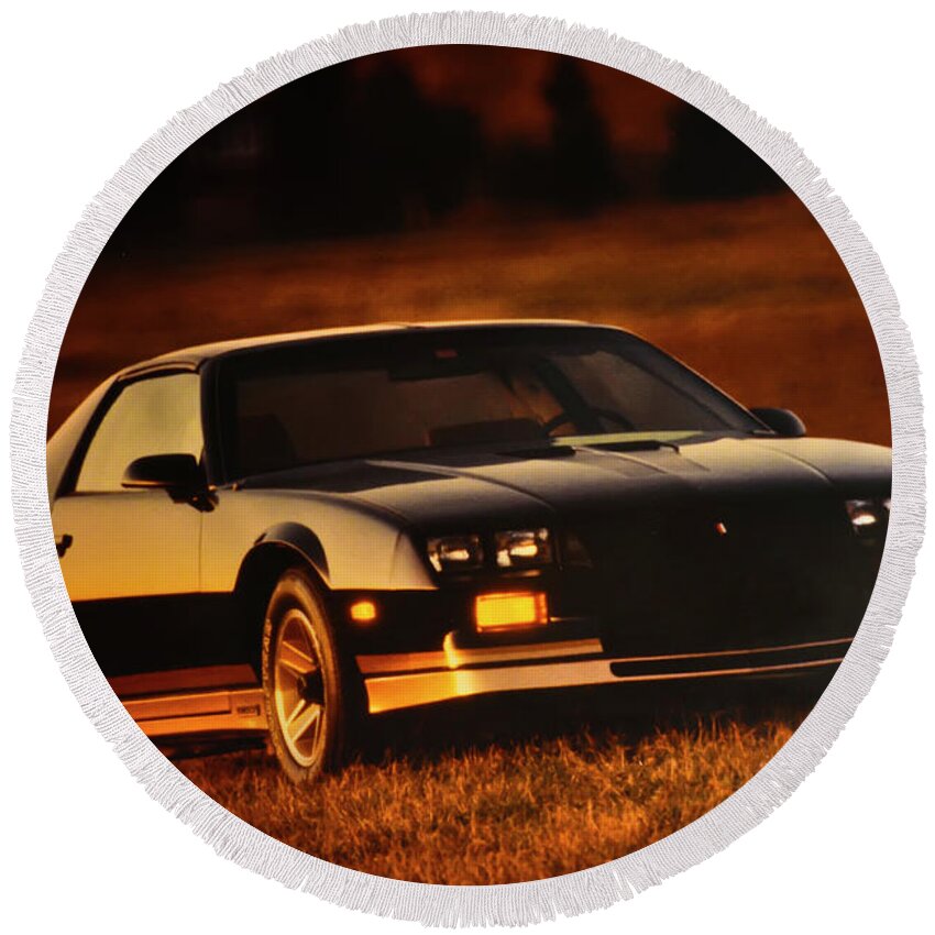 Z28.1982 Round Beach Towel featuring the photograph Where were U in 82 by Jeff Cooper