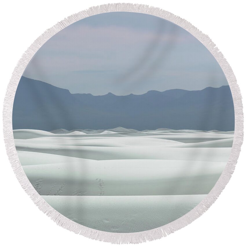 White Sands Round Beach Towel featuring the photograph White Sands by David Diaz
