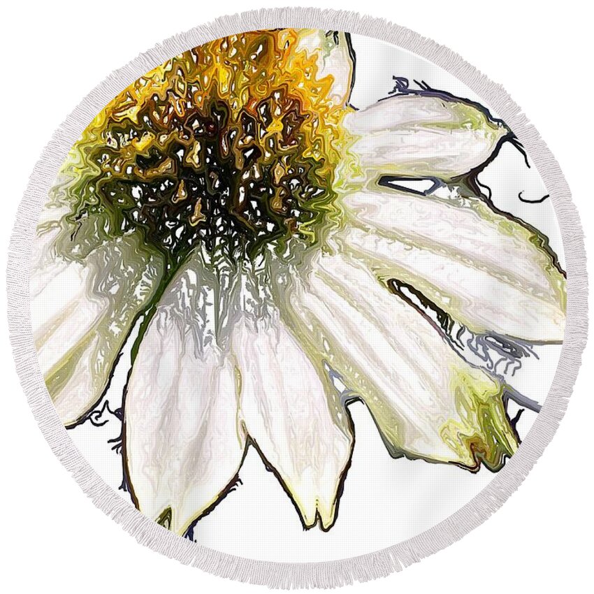  Round Beach Towel featuring the photograph Wild Flower Five by Heidi Smith