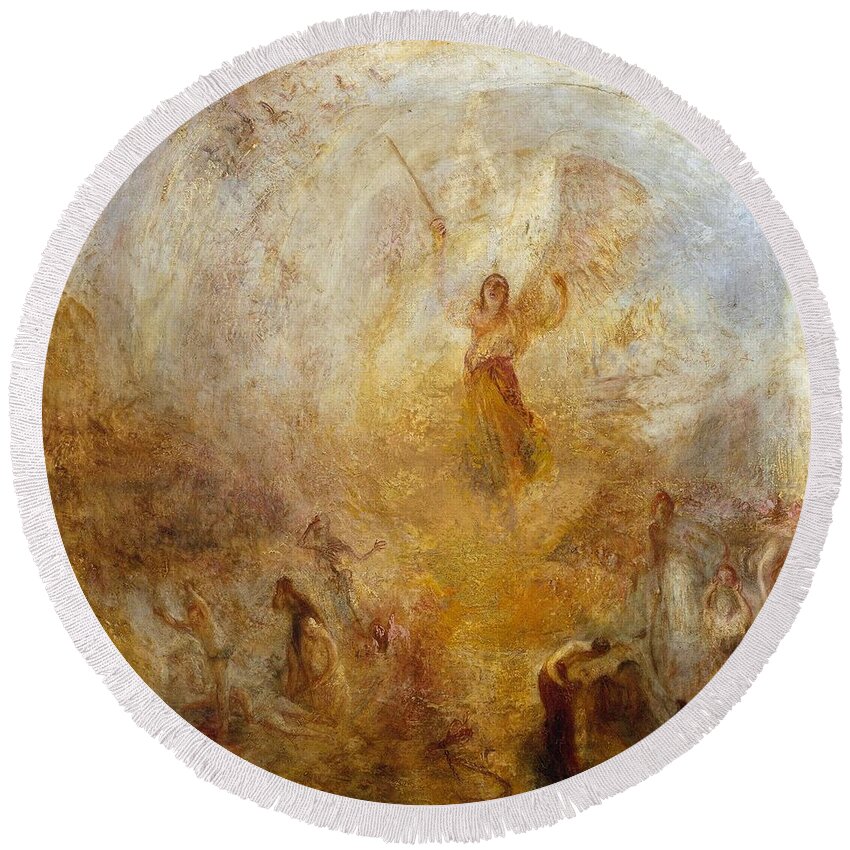 Joseph Mallord William Turner (english Round Beach Towel featuring the painting William Turner by Joseph Mallord