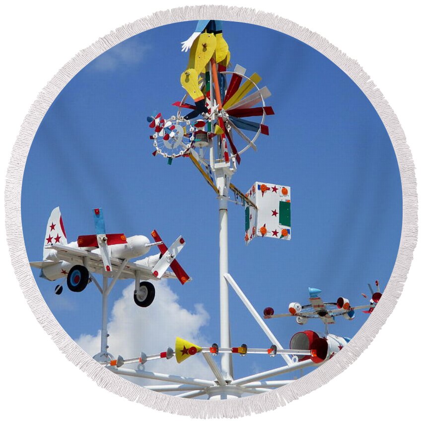 Whirligig Round Beach Towel featuring the photograph Wilson Whirligig 20 by Randall Weidner