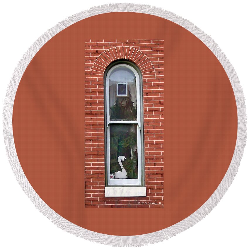 2d Round Beach Towel featuring the photograph Window Dressing by Brian Wallace