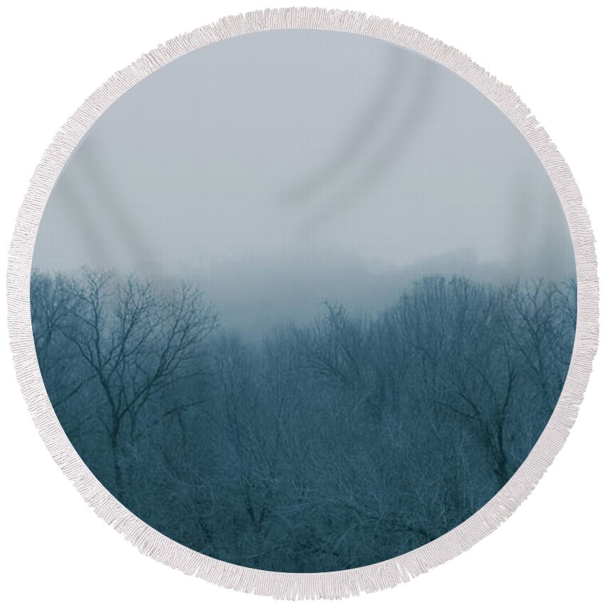 Winter Round Beach Towel featuring the photograph Winter Afternoon by Allin Sorenson