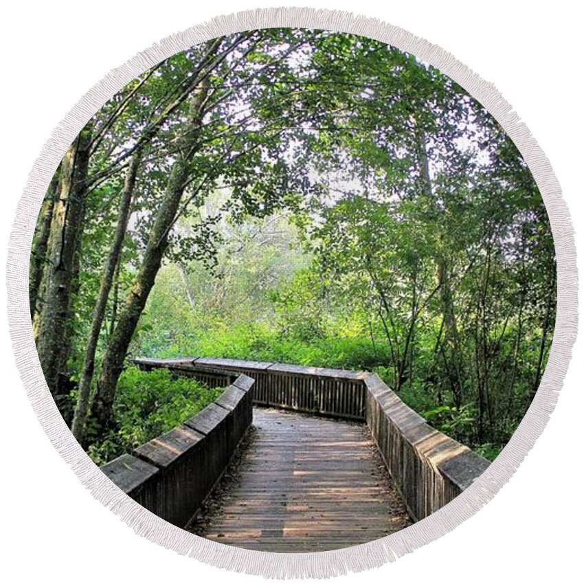 Walk Round Beach Towel featuring the photograph The Path by Martin Cline