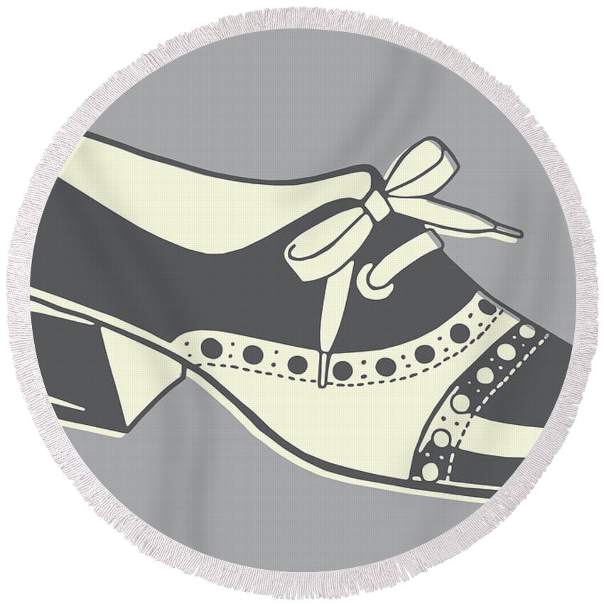 Saddle Shoes Round Beach Towels