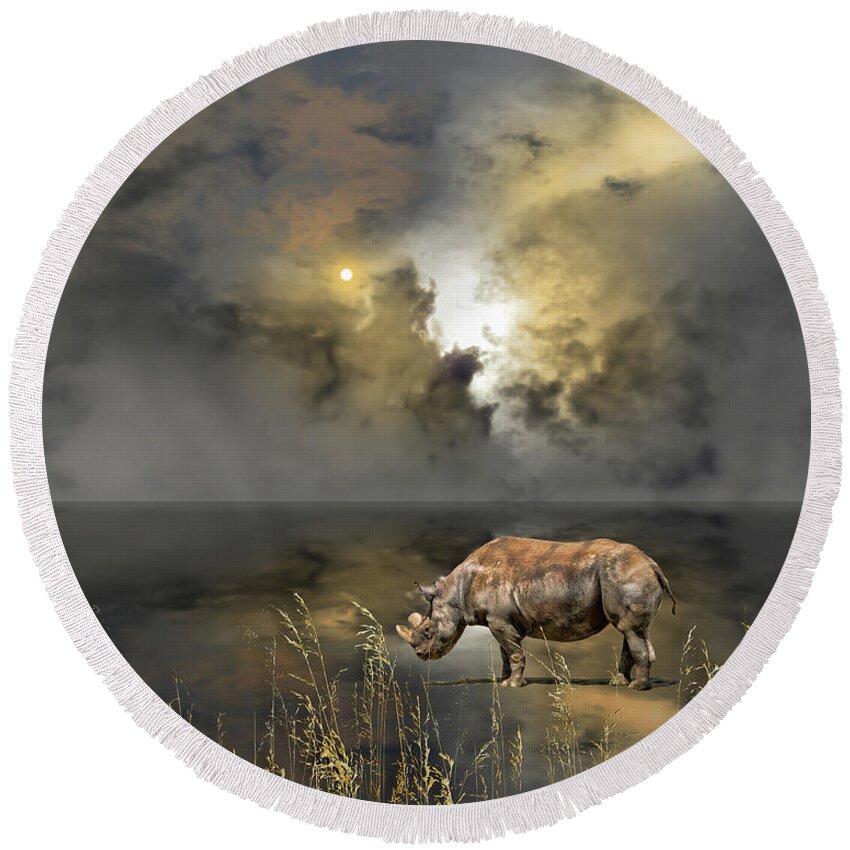 Sky Round Beach Towel featuring the photograph 4783 by Peter Holme III