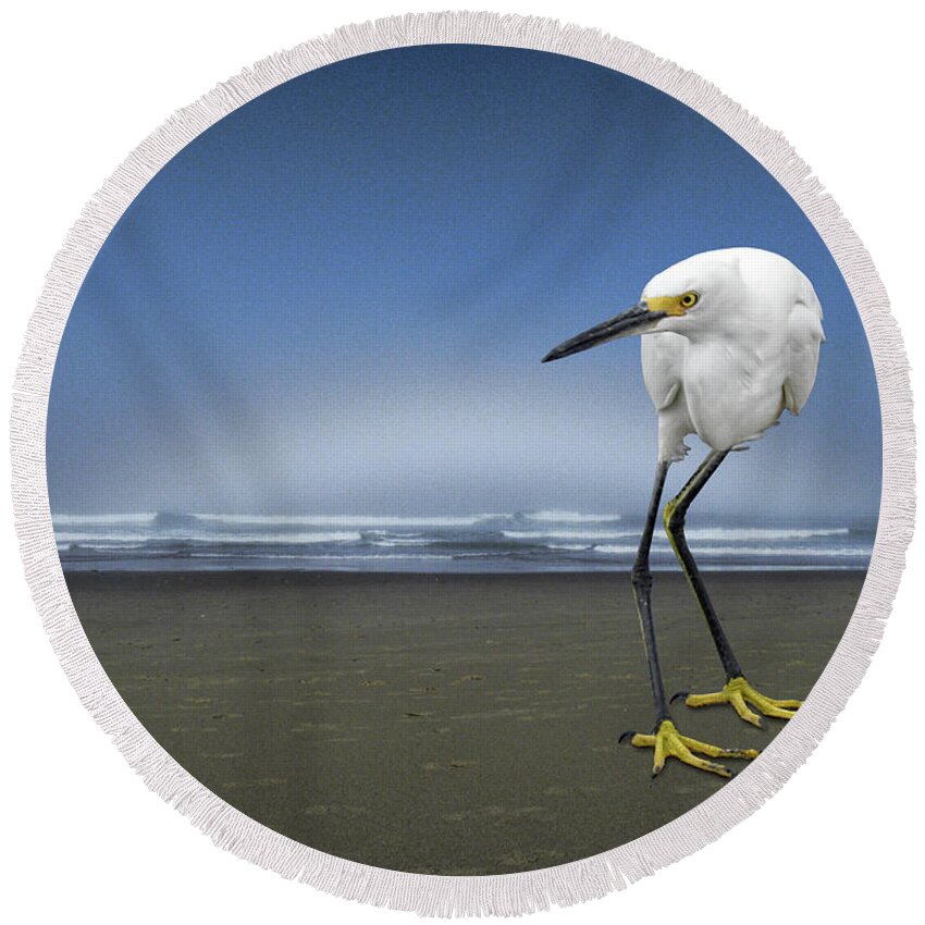 Beach Round Beach Towel featuring the photograph 4870 by Peter Holme III