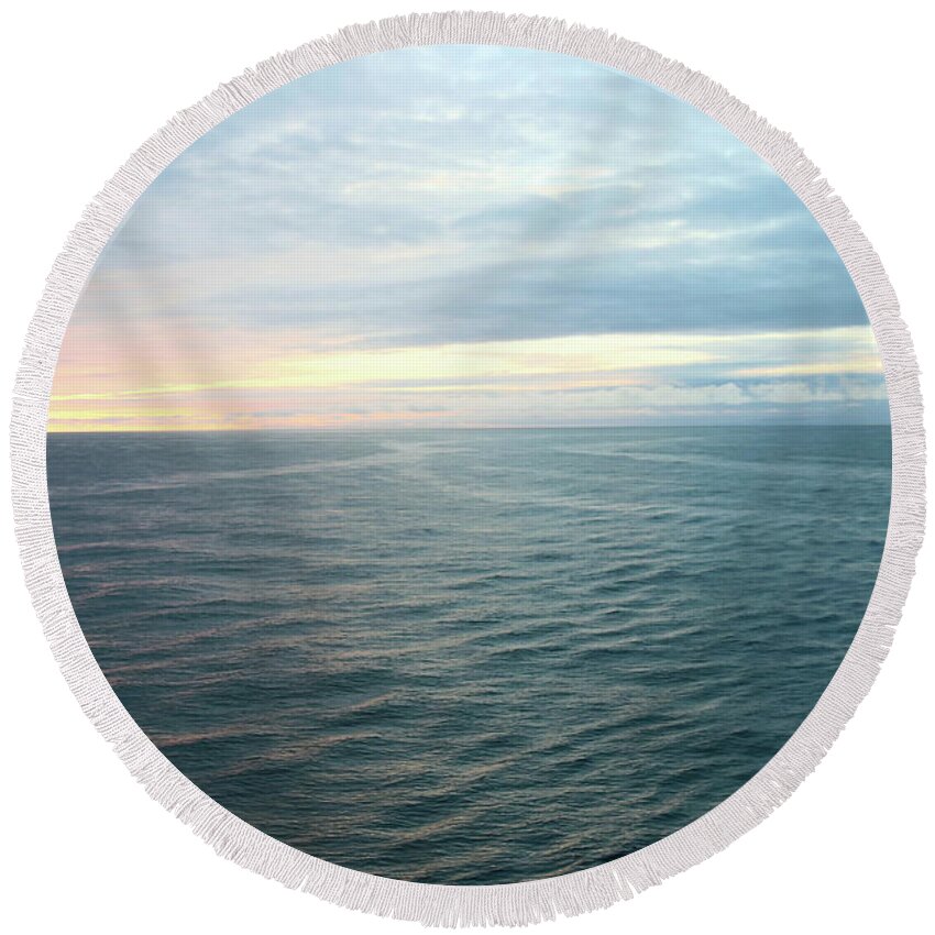 Sunset Round Beach Towel featuring the photograph Alaskan Sunset by Veronica Batterson