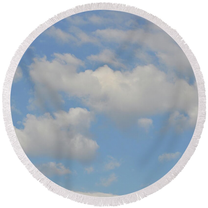 Cloud Round Beach Towel featuring the photograph Billow by JAMART Photography