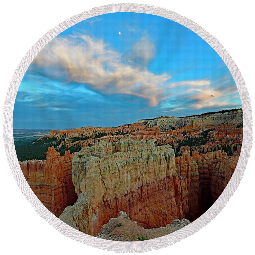 Bryce Canyon Round Beach Towel featuring the photograph Bryce Canyon from Sunset Point by Amazing Action Photo Video