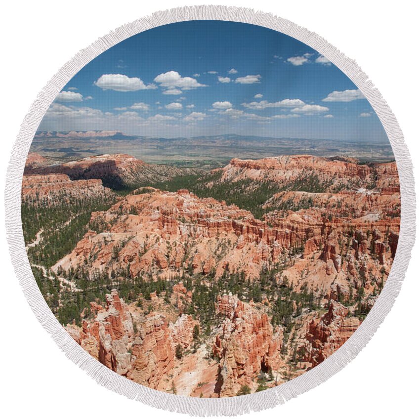 Bryce Canyon Round Beach Towel featuring the photograph Bryce Canyon Trail by Mark Duehmig