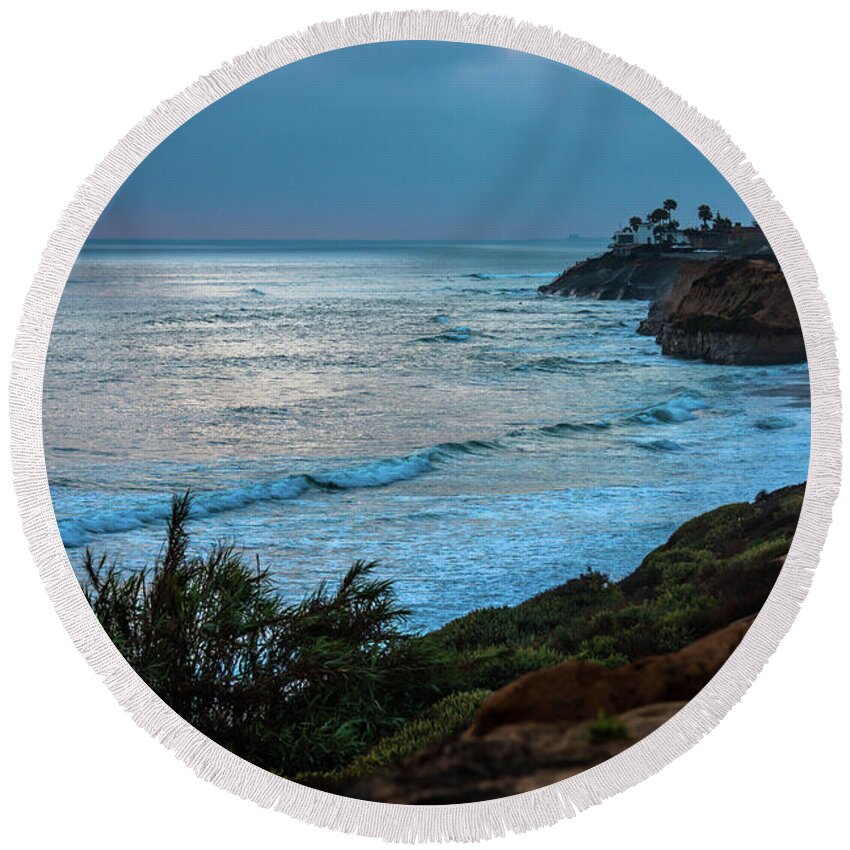 Coast Round Beach Towel featuring the photograph California Coast by Debra Kewley