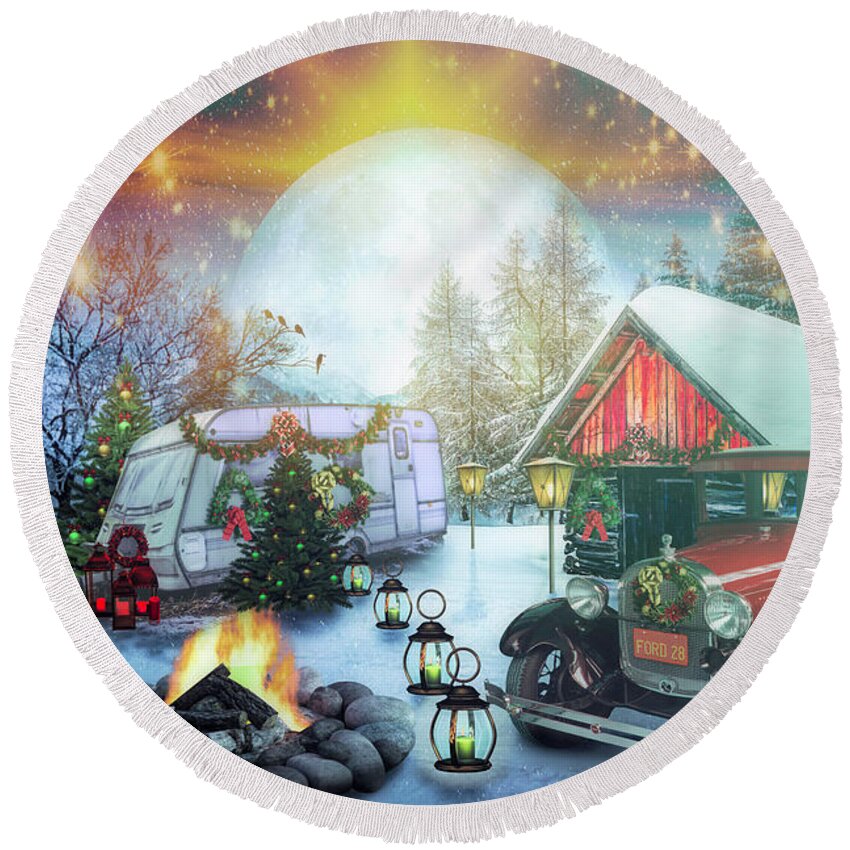 Christmas Camping Fairy Light Portable Battery Charger by Debra