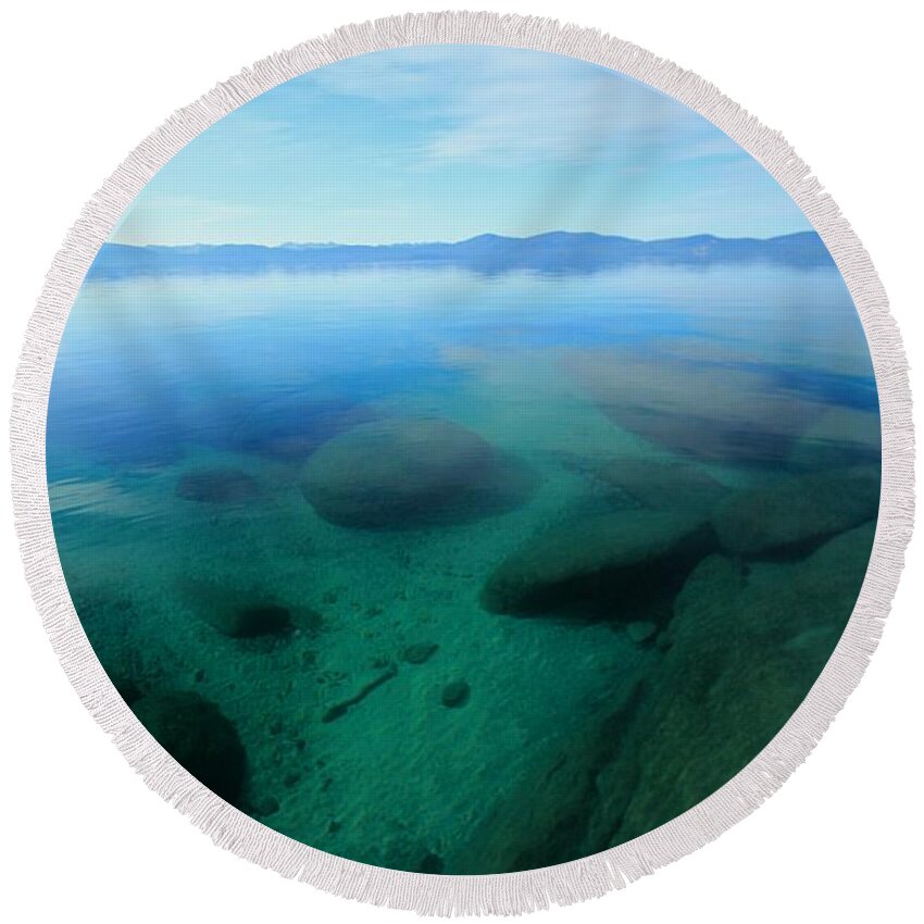 Lake Tahoe Round Beach Towel featuring the photograph Clarity of Dreams by Sean Sarsfield