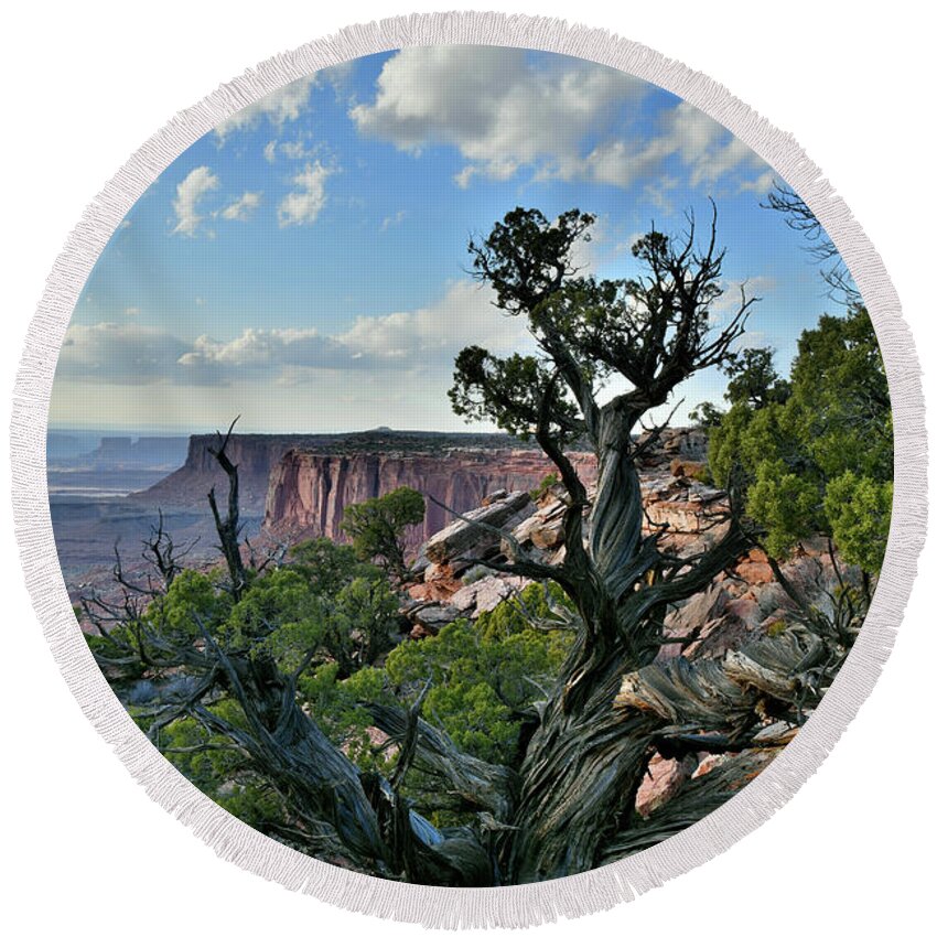 Canyonlands National Park Round Beach Towel featuring the photograph Clouds over Canyonlands National Park by Ray Mathis