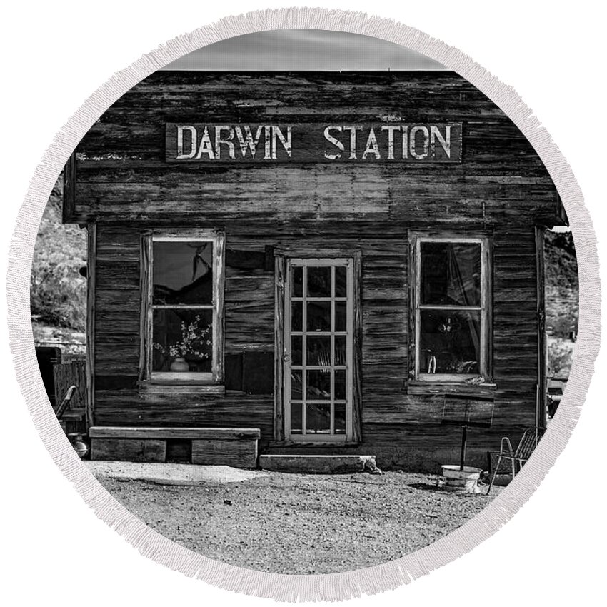 Darwin Round Beach Towel featuring the photograph Darwin Station by Don Hoekwater Photography