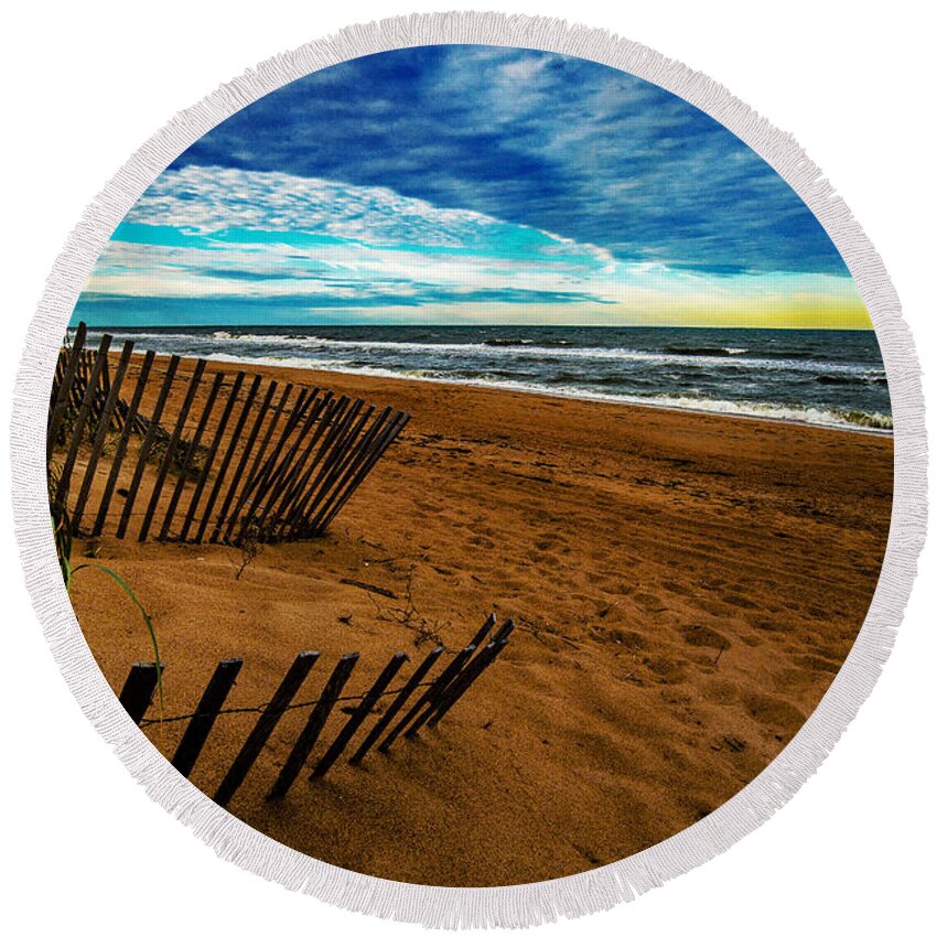Beach Round Beach Towel featuring the photograph Frontal Passage by John Harding