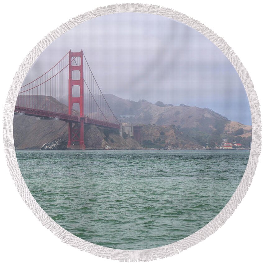 Golden Gate Bridge Round Beach Towel featuring the photograph Golden Gate Bridge II by Veronica Batterson