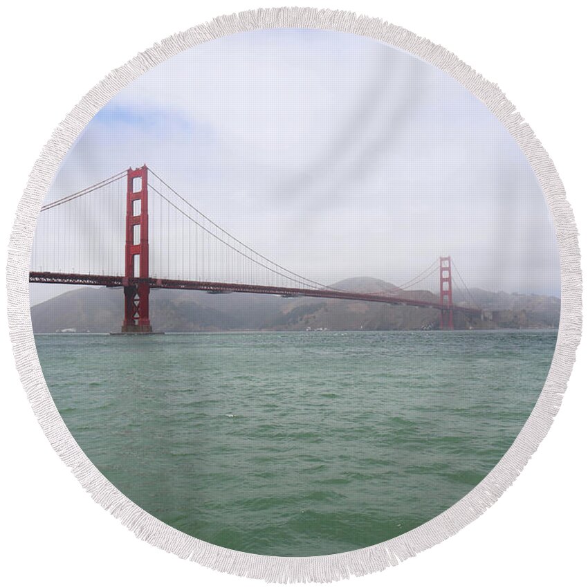 Golden Gate Bridge Round Beach Towel featuring the photograph Golden Gate Bridge III by Veronica Batterson