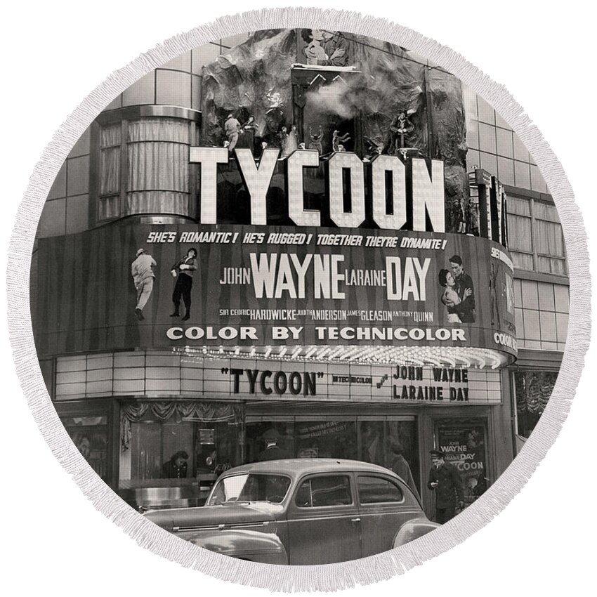 Tycoon Round Beach Towel featuring the photograph Goldman Theatre by Unknown