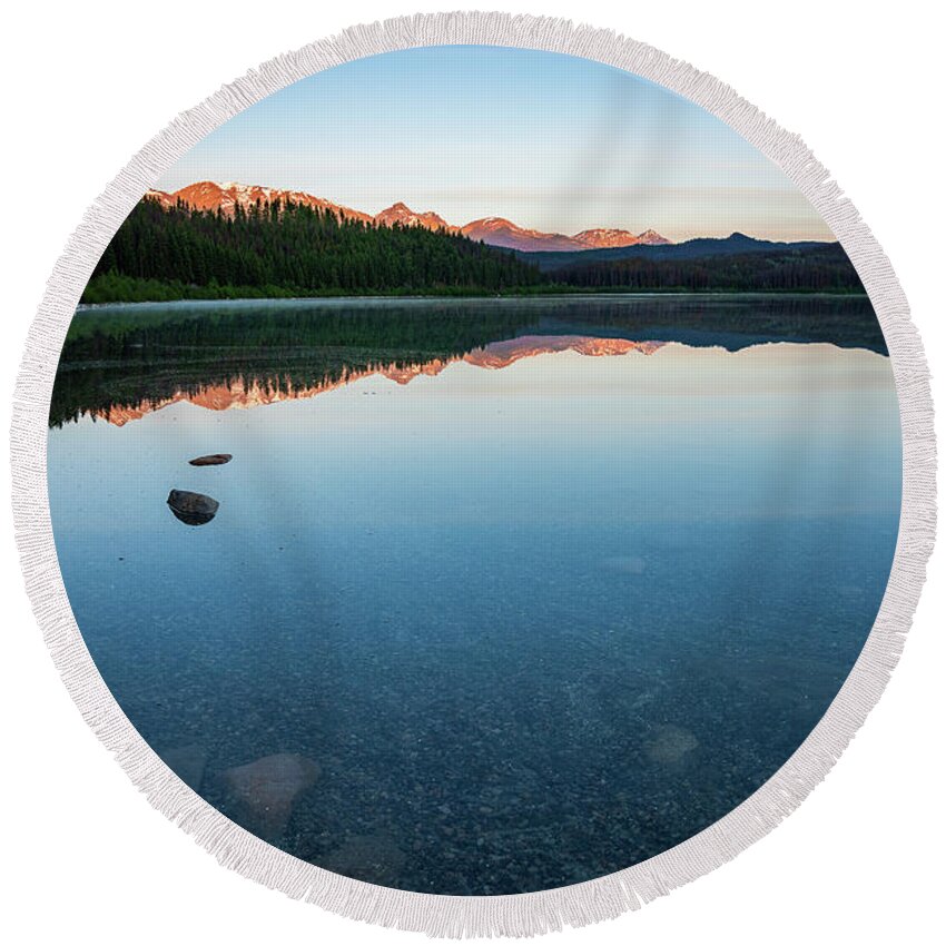 Blue Round Beach Towel featuring the photograph Grizzly Sunrise by Joan Wallner