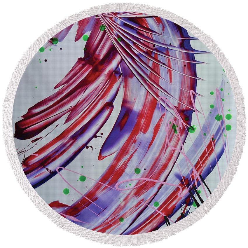  Round Beach Towel featuring the digital art Inflation by Jimmy Williams