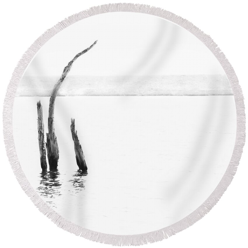 Denise Dube Round Beach Towel featuring the photograph Isolation by Denise Dube