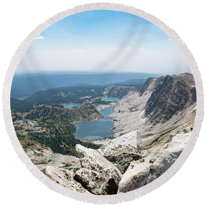 Mountain Round Beach Towel featuring the photograph Medicine Bow Peak by Nicole Lloyd