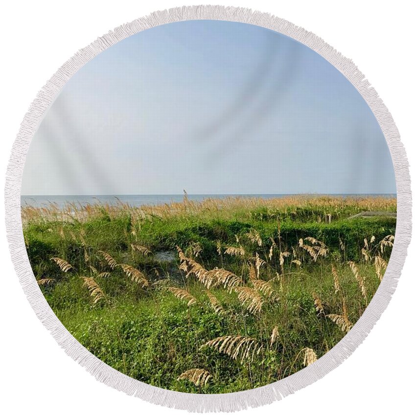 Morning Round Beach Towel featuring the photograph Morning Along The Hilton Head Coast by Dennis Schmidt