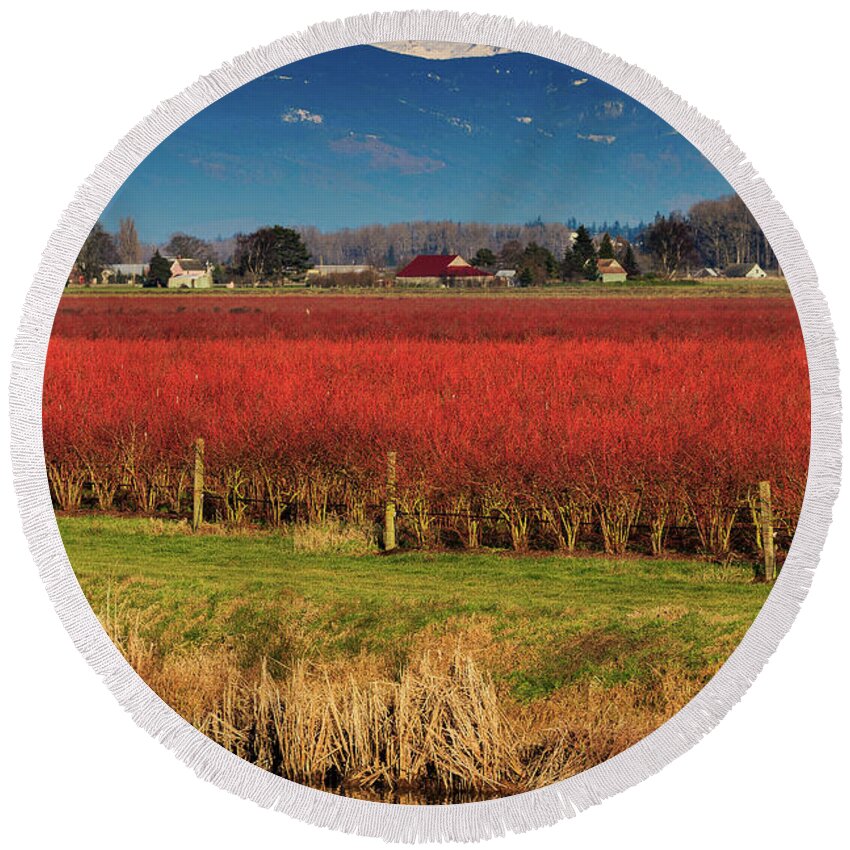 Landscape Round Beach Towel featuring the photograph Nine Layer Dip by Briand Sanderson
