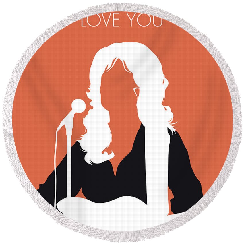 Dolly Round Beach Towel featuring the digital art No273 MY Dolly Parton Minimal Music poster by Chungkong Art