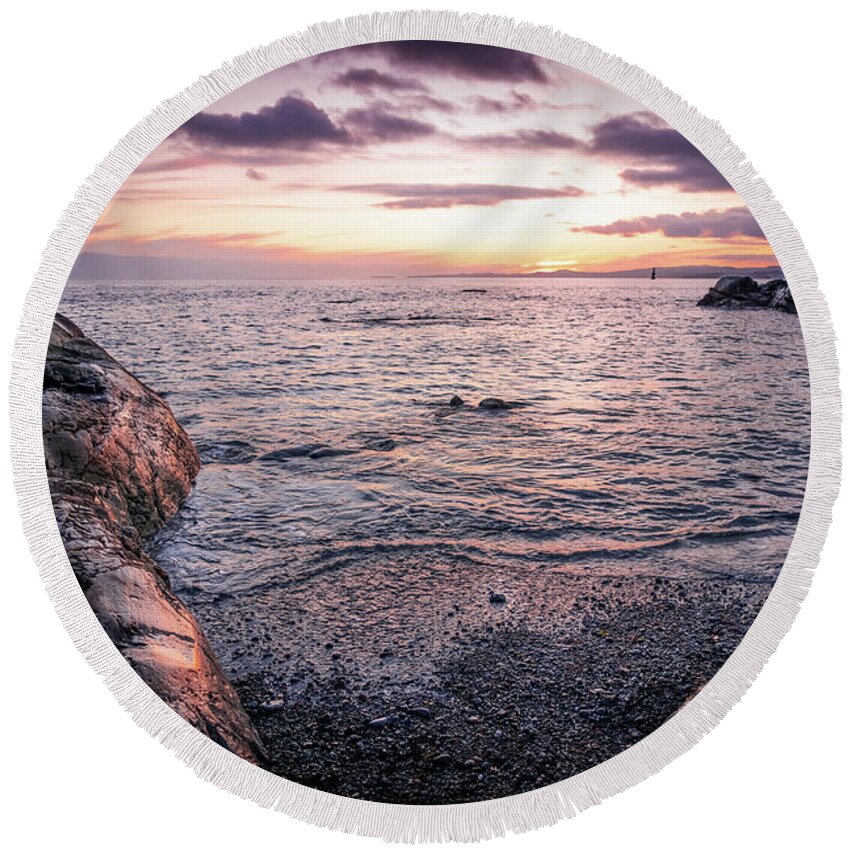 British Columbia Round Beach Towel featuring the photograph Not Today by Carrie Cole