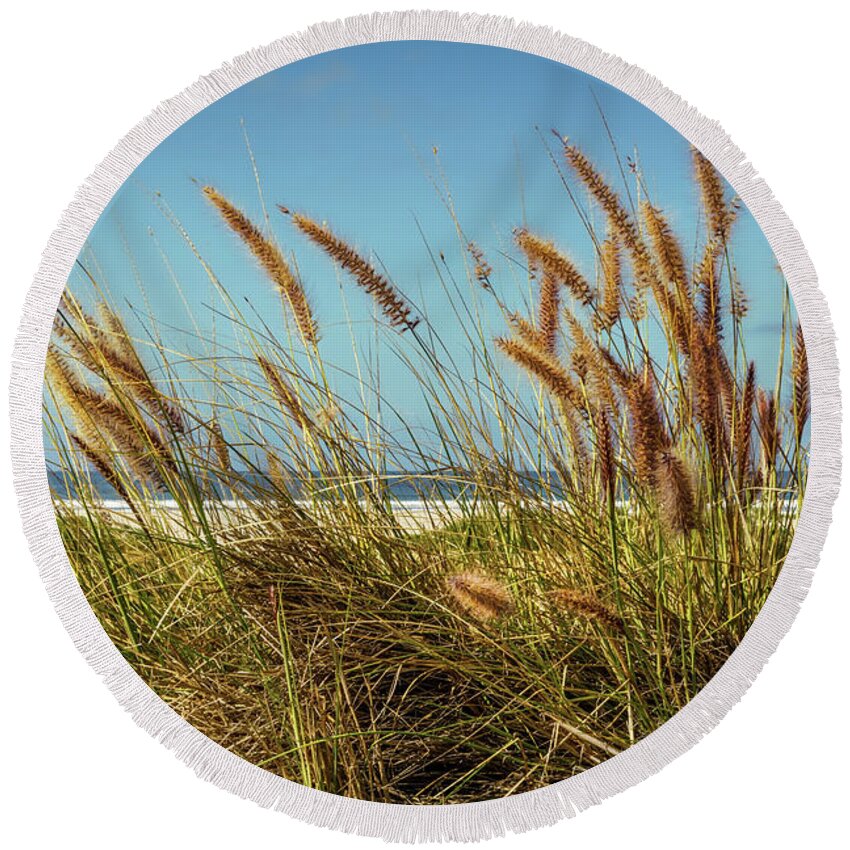 Beach Round Beach Towel featuring the photograph Ocean Blvd by Bill Chizek