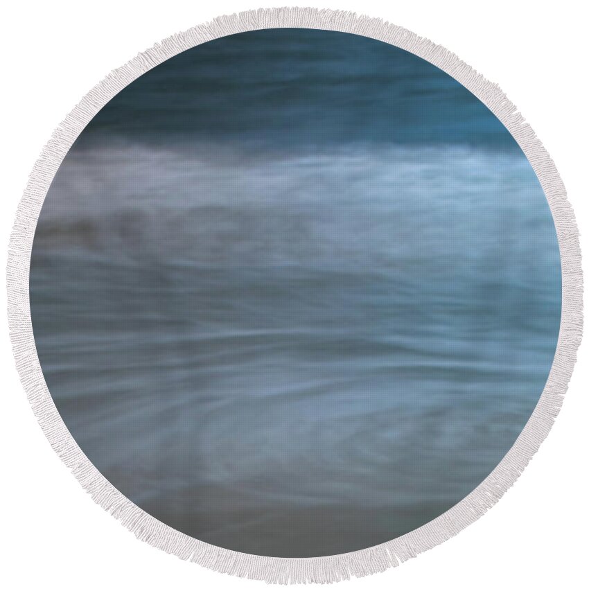Ocean Round Beach Towel featuring the photograph Ocean in Motion by Vicky Edgerly