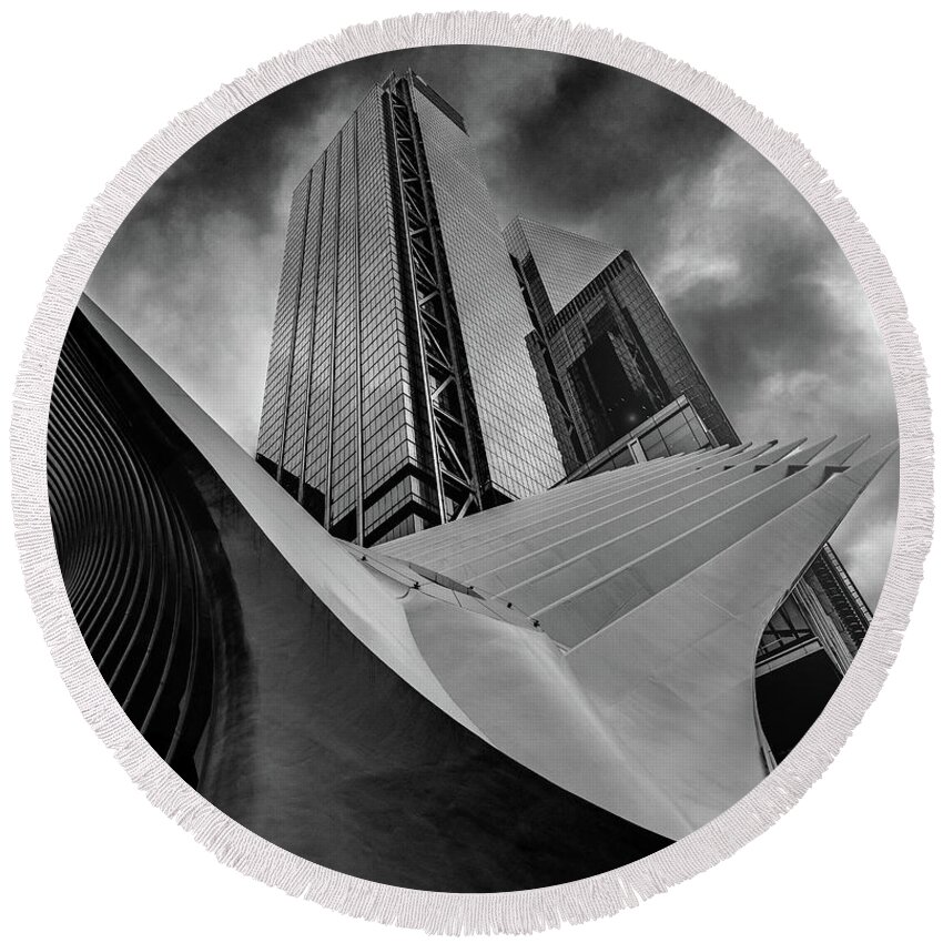 New York Round Beach Towel featuring the photograph Oculus WTC by Patrick Boening