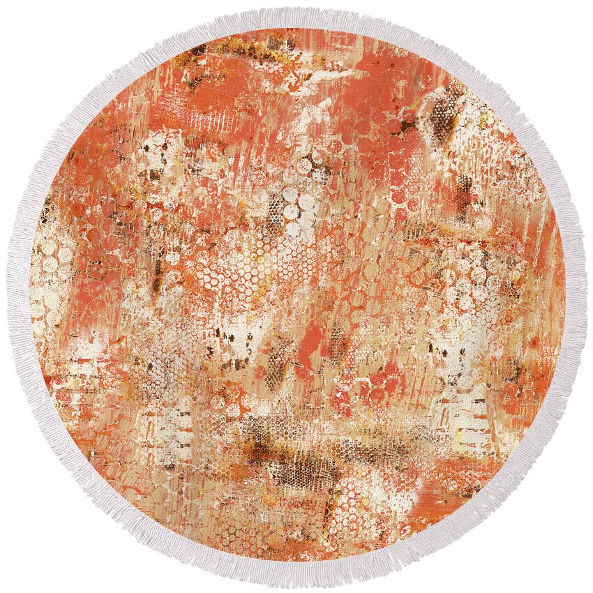 Round Beach Towel featuring the photograph Orange Day Today by Marilyn Cornwell