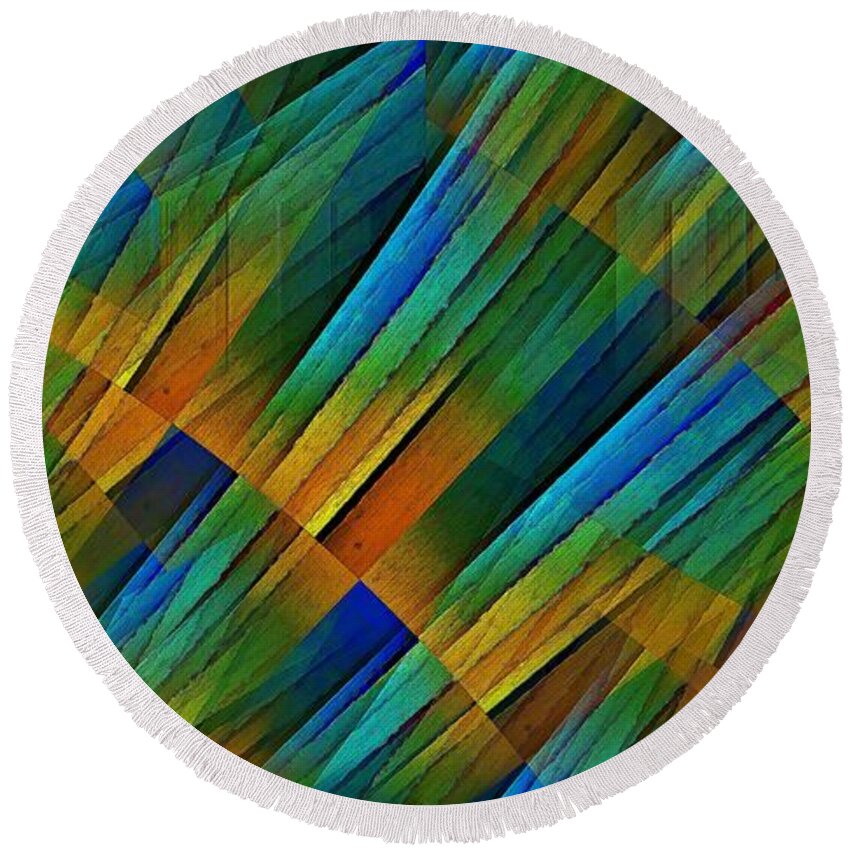 Mixed Round Beach Towel featuring the digital art Propagation by David Manlove