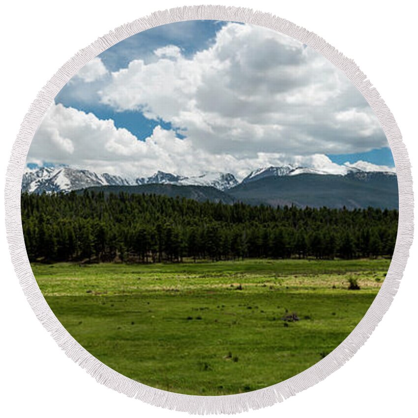 Mountain Round Beach Towel featuring the photograph Rocky Mountain National Park by David Morefield