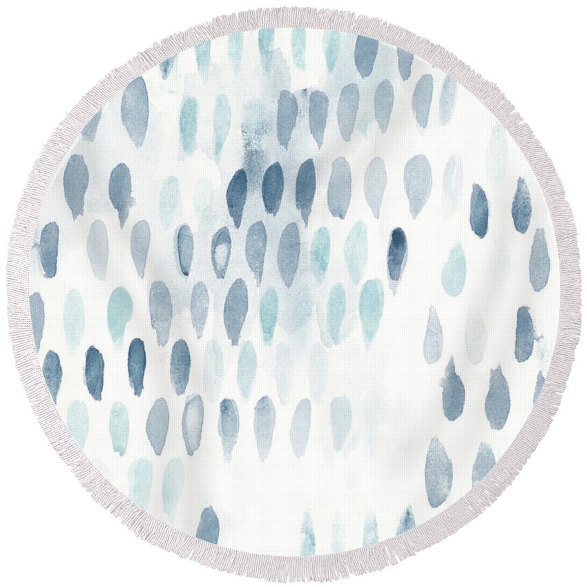Spots Round Beach Towel featuring the mixed media Spots Pattern by Patricia Pinto