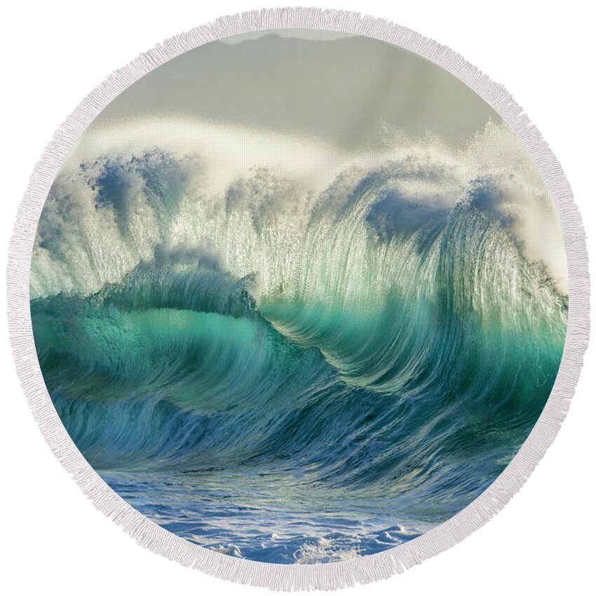 Sea Round Beach Towel featuring the photograph Squeeze Play by Sean Davey